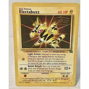 Electabuzz Black Star Promo #2 1999 WB The First‎ Movie Pokemon Card LP